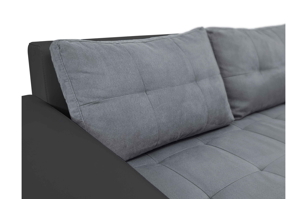 Canapé d'Angle SUZIE Convertible en Simili et Microfibre