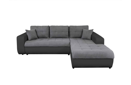 Canapé d'Angle SUZIE Convertible en Simili et Microfibre