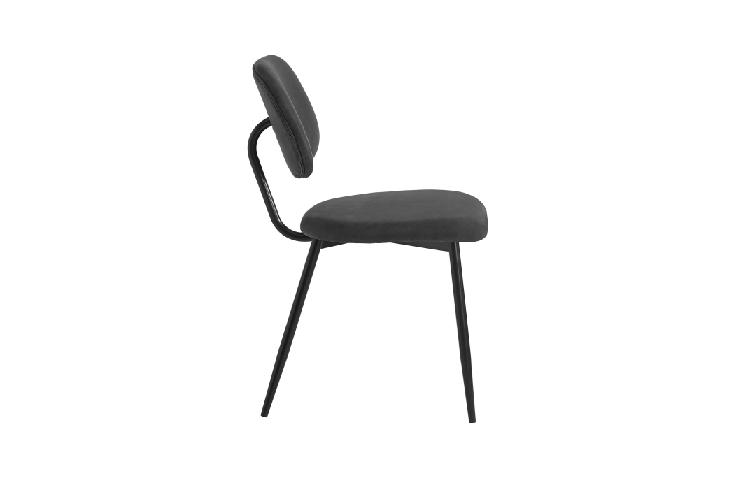 Lot de 2 chaises vintage PAYTON en tissu et pieds métal