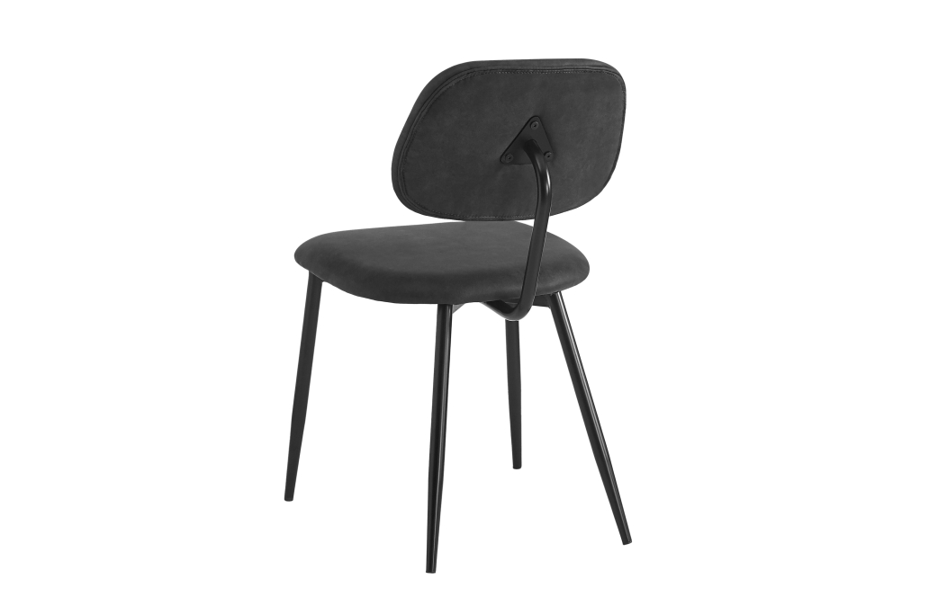 Lot de 2 chaises vintage PAYTON en tissu et pieds métal
