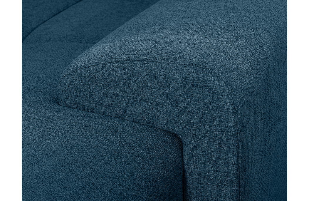 CASSANDRA - Canapé d'angle convertible avec coffre en tissu