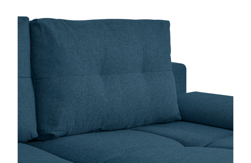 CASSANDRA - Canapé d'angle convertible avec coffre en tissu