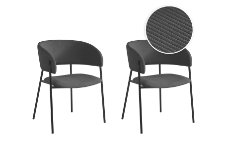 Lot de 2 chaises BOLD en velours côtelé