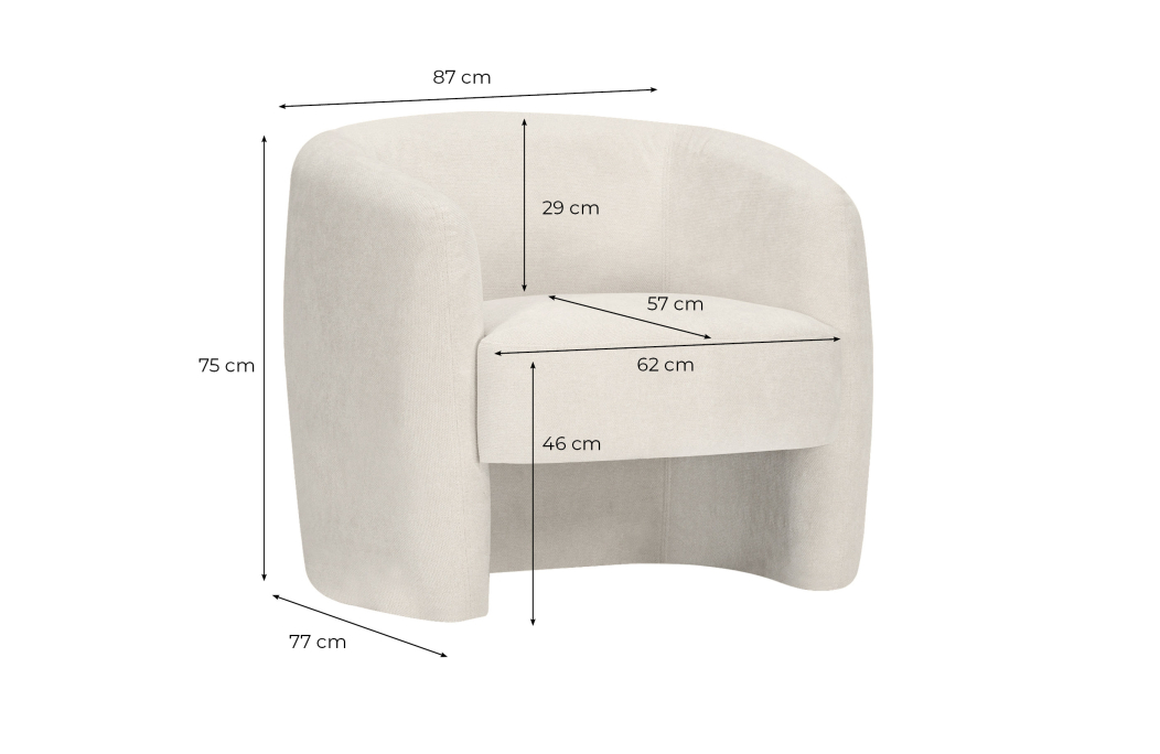 Fauteuil LOUISON en tissu