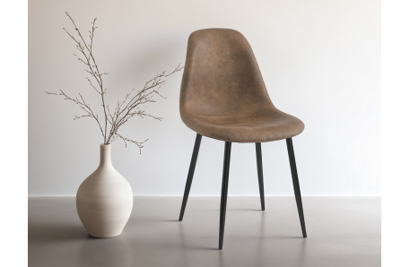Lot de 4 chaises vintage KEY en tissu