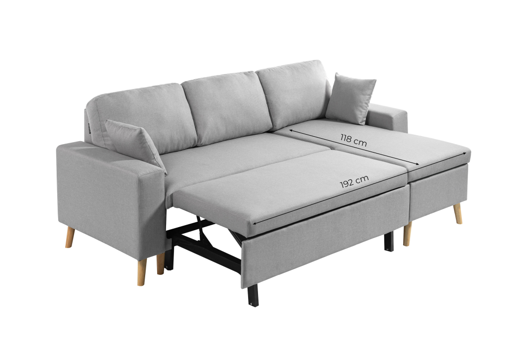 Canapé d'Angle MARIA SCANDINAVE Réversible et Convertible