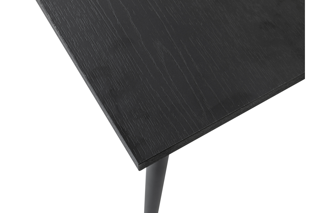 Table à manger PAYTON avec pieds métal noir - 160x90 cm