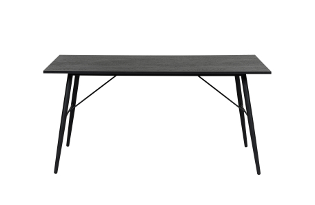 Table à manger PAYTON avec pieds métal noir - 160x90 cm