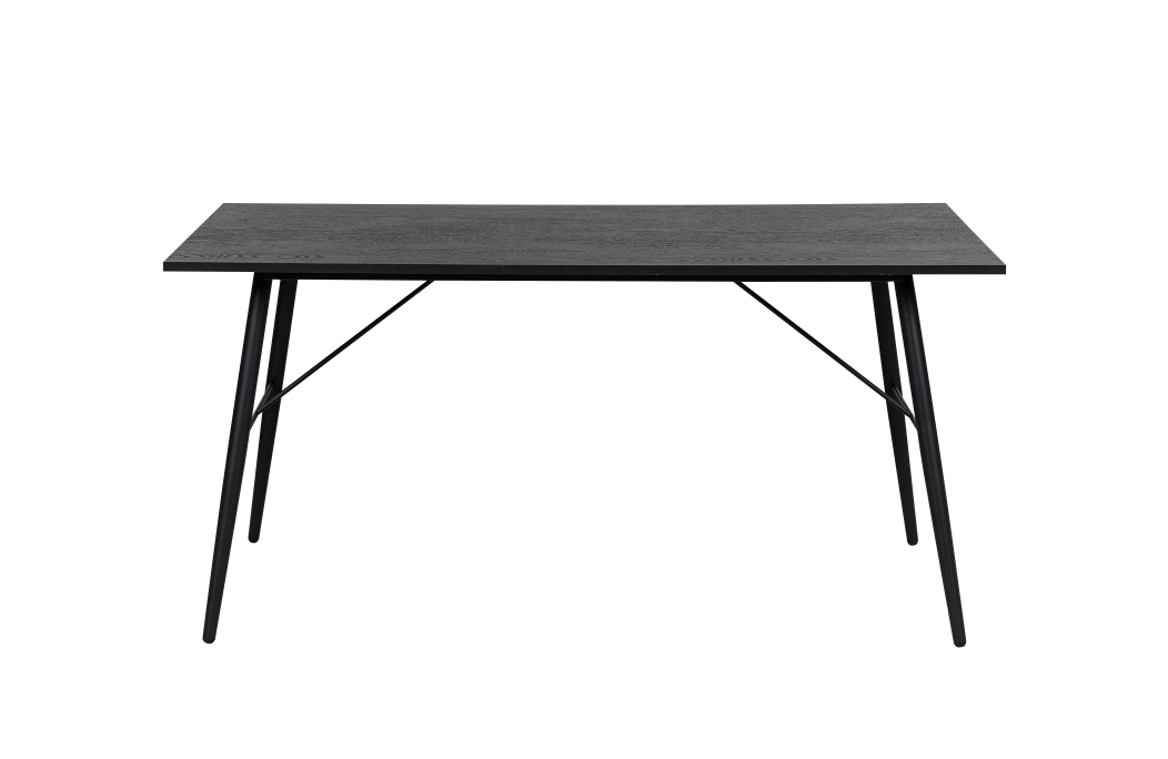 Table à manger PAYTON avec pieds métal noir - 160x90 cm
