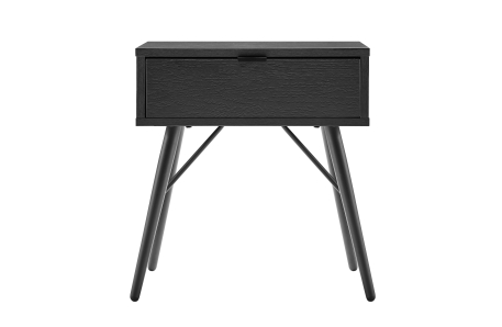 Table de chevet PAYTON avec pieds métal - 45x35 cm