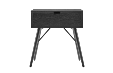 Table de chevet PAYTON avec pieds métal - 45x35 cm