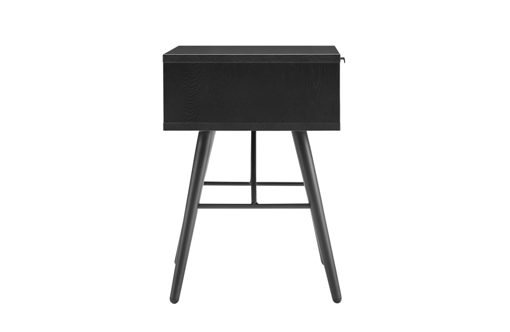 Table de chevet PAYTON avec pieds métal - 45x35 cm