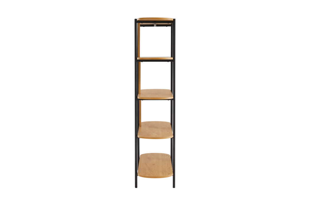Etagère BRODIE avec finition chêne et pieds métal noirs - 120x35cm