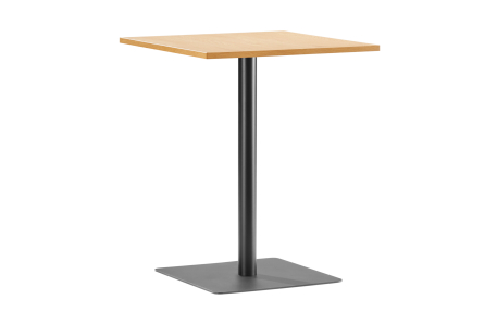 Table à manger carrée TRAKT avec plateau finition chêne et pieds en métal noir - 60x60 cm