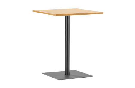 Table à manger carrée TRAKT avec plateau finition chêne et pieds en métal noir - 60x60 cm