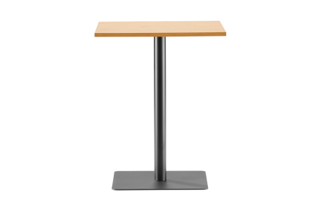 Table à manger carrée TRAKT avec plateau finition chêne et pieds en métal noir - 60x60 cm