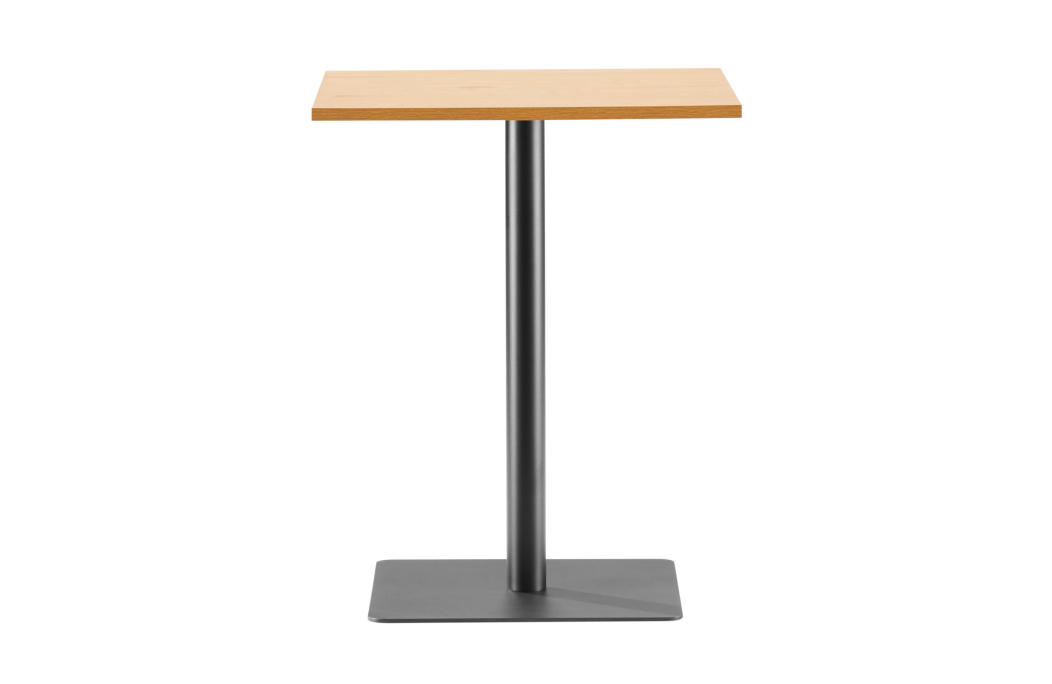 Table à manger carrée TRAKT avec plateau finition chêne et pieds en métal noir - 60x60 cm