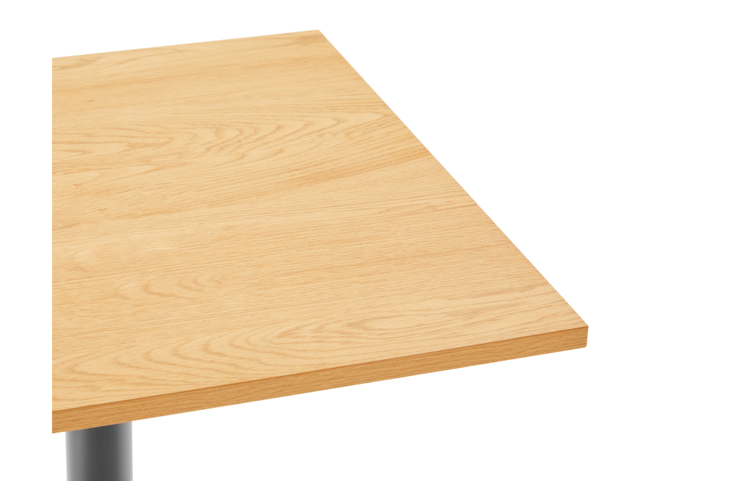 Table à manger carrée TRAKT avec plateau finition chêne et pieds en métal noir - 60x60 cm