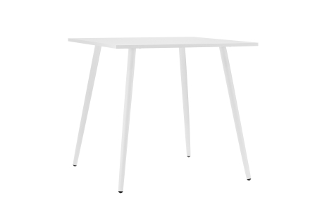 Table à manger carrée SQUARE en métal blanc - 80x80 cm
