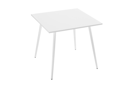 Table à manger carrée SQUARE en métal blanc - 80x80 cm