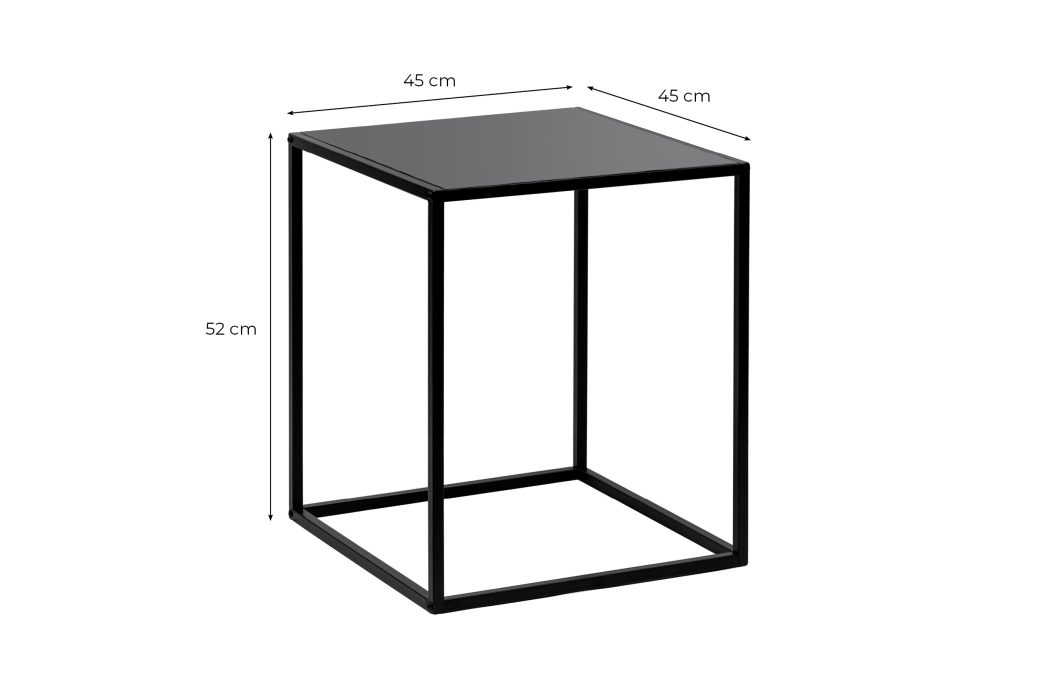 Table d'appoint FILAR carré en métal - 45x45 cm