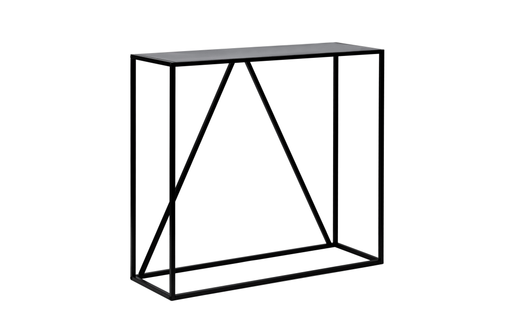 Console FILAR en métal noir - 90x30 cm