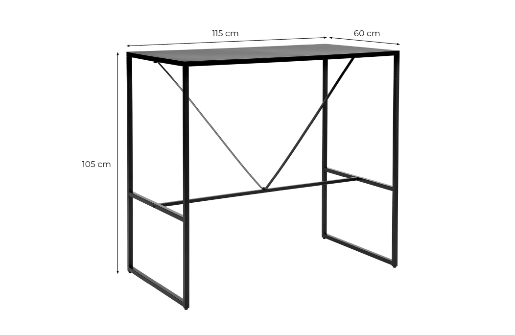 Table de bar FILAR en métal - 115x60 cm