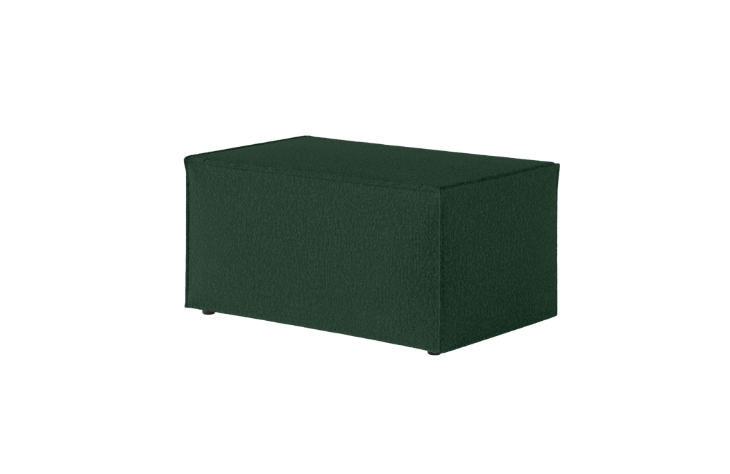 CLARISSE - Pouf en tissu bouclettes