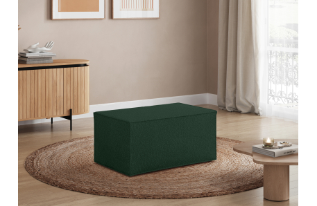 CLARISSE - Pouf en tissu bouclettes