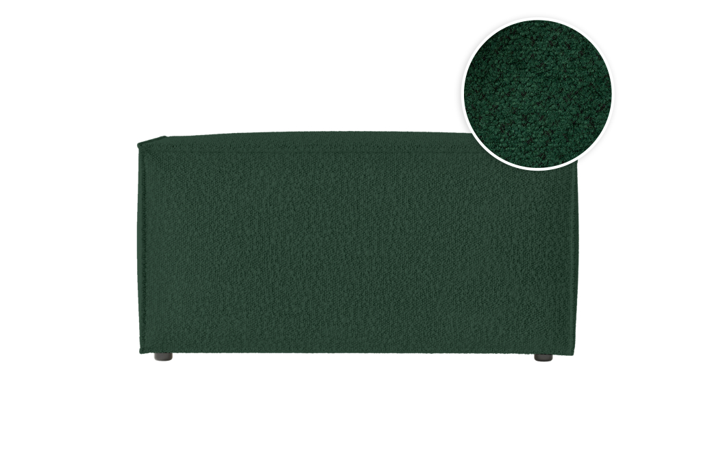 CLARISSE - Pouf en tissu bouclettes