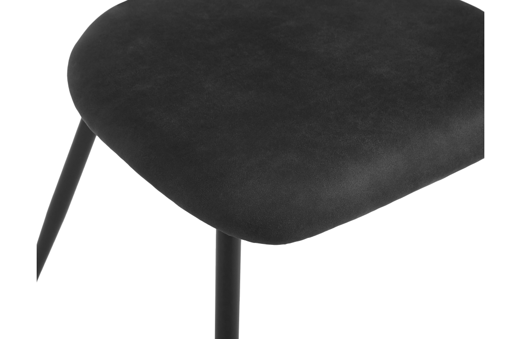 Lot de 4 chaises vintage PAYTON en tissu et pieds métal