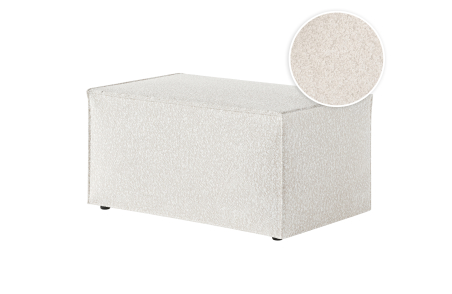 CLARISSE - Pouf en tissu bouclette