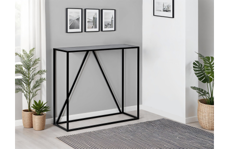 Console FILAR en métal noir - 90x30 cm