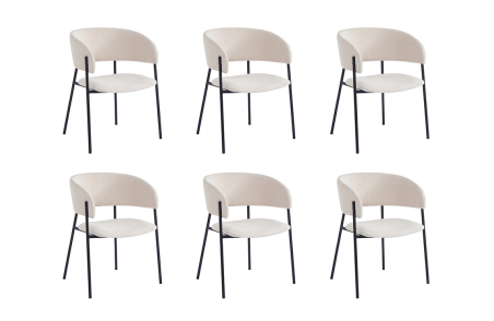 Lot de 6 chaises BOLD en velours côtelé