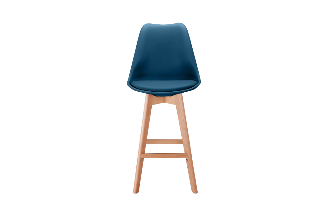 Lot de 6 tabourets de bar scandinave ANDREA avec pieds bois