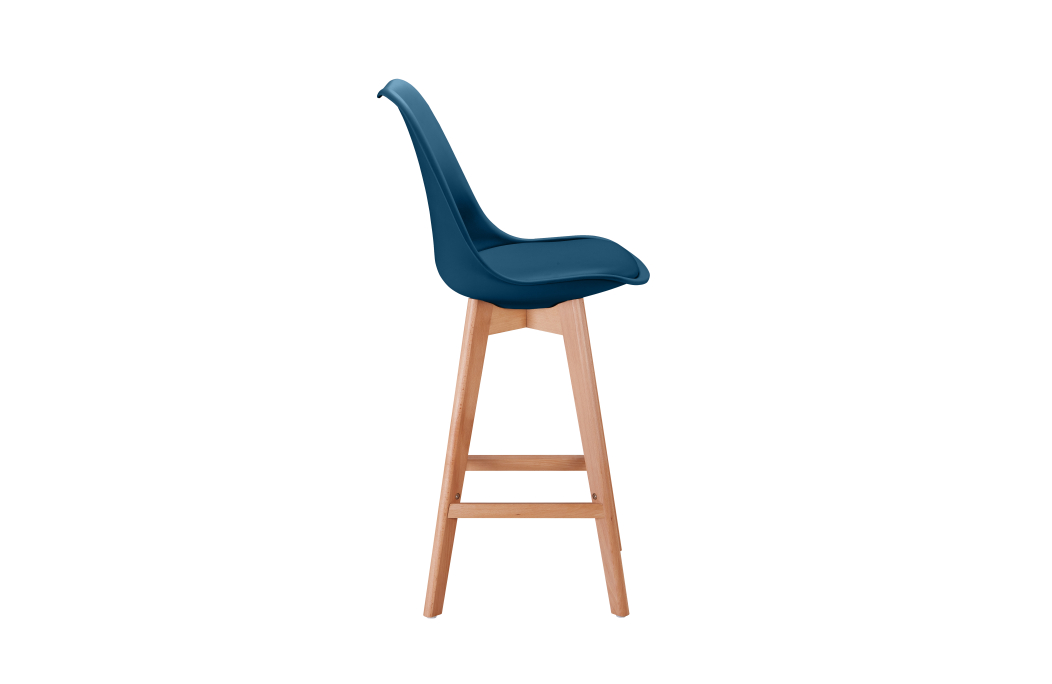 Lot de 6 tabourets de bar scandinave ANDREA avec pieds bois