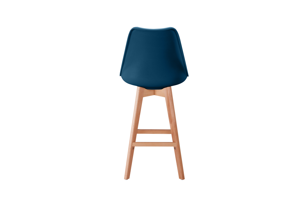 Lot de 6 tabourets de bar scandinave ANDREA avec pieds bois