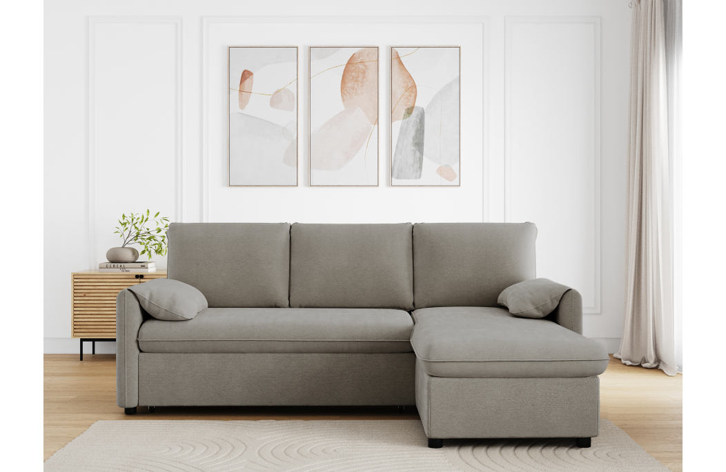Canapé d'angle réversible MARTIN convertible en tissu