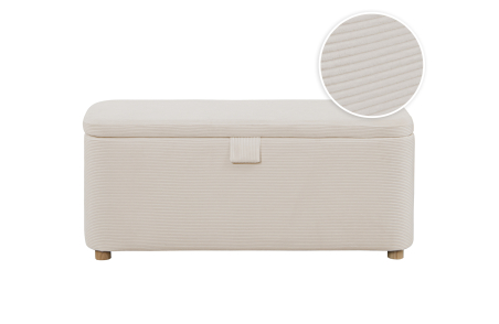 PISTACHE - Bout de lit avec rangement en velours côtelé