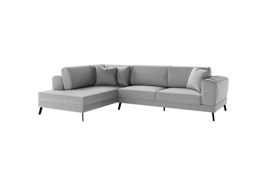 Canapé d'angle INDIA convertible 2 coffres en tissu
