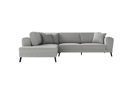Canapé d'angle INDIA convertible 2 coffres en tissu