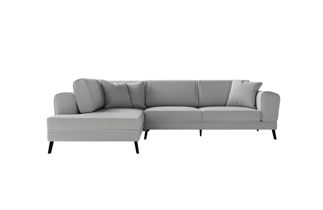 Canapé d'angle INDIA convertible 2 coffres en tissu