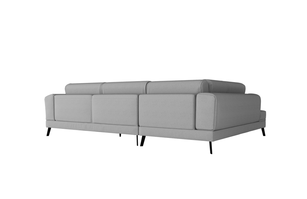 Canapé d'angle INDIA convertible 2 coffres en tissu