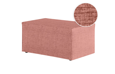 CLARISSE - Pouf en tissu texturé 3D