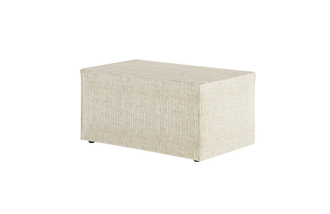CLARISSE - Pouf en tissu texturé 3D