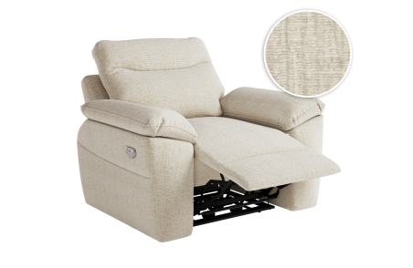 Fauteuil de relaxation électrique ROSS en tissu texturé 3D