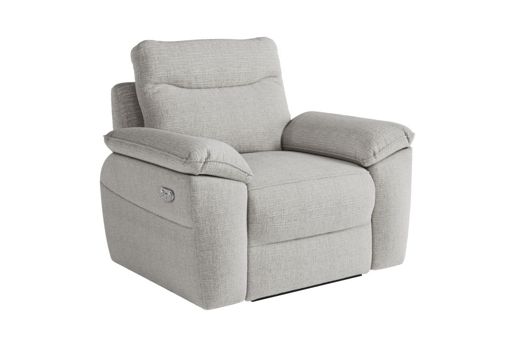 Fauteuil de relaxation électrique ROSS en tissu texturé 3D
