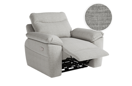 Fauteuil de relaxation électrique ROSS en tissu texturé 3D