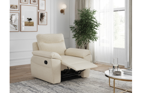 Fauteuil de relaxation manuel ROSS en tissu