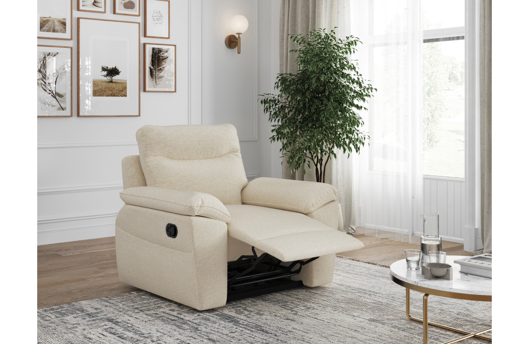 Fauteuil de relaxation manuel ROSS en tissu
